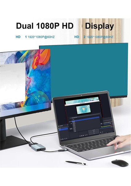 Monitör Için USB 3.0 - Çift HDMI Uyumlu Adaptör (Yurt Dışından) modelleri