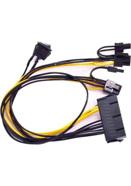 Adet Atx Güç 24PIN - Çift 6+2 Pin 8 Pin Açma-Kapama Anahtarlı Kablo (Yurt Dışından) fiyatları