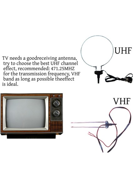 Uhf Kablosuz Video Analog Tv Çok Kanallı Ayarlanabilir Tv Sinyali (Yurt Dışından) fırsatları