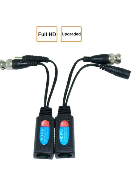 Çift Video Balun Kablosu 8mp Hd Iletim Desteği Hdcvı Tvı Kamera (Yurt Dışından)