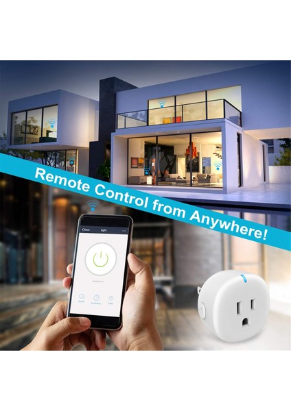 Tuya Wifi Akıllı Priz Kablosuz Uzaktan Kumanda Prizi Beyaz Abd Fişi (Yurt Dışından)