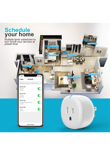 Tuya Wifi Akıllı Priz Kablosuz Uzaktan Kumanda Prizi Beyaz Abd Fişi (Yurt Dışından) fiyatları