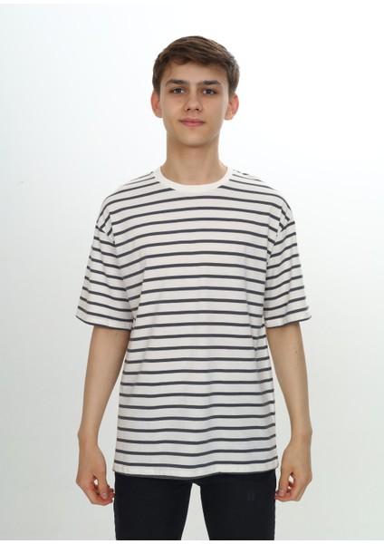 Unisex Çocuk Çizgili Tişört