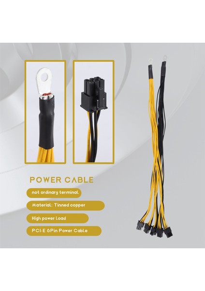 P3 S7 S9 Bitmain Madencilik Için 30CM 6 Pin Konnektör Sunucu Güç Kablosu (Yurt Dışından) fırsatları