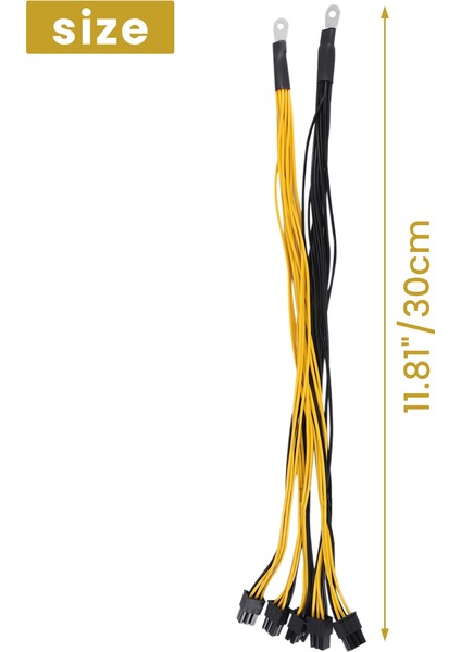 P3 S7 S9 Bitmain Madencilik Için 30CM 6 Pin Konnektör Sunucu Güç Kablosu (Yurt Dışından) indirimleri