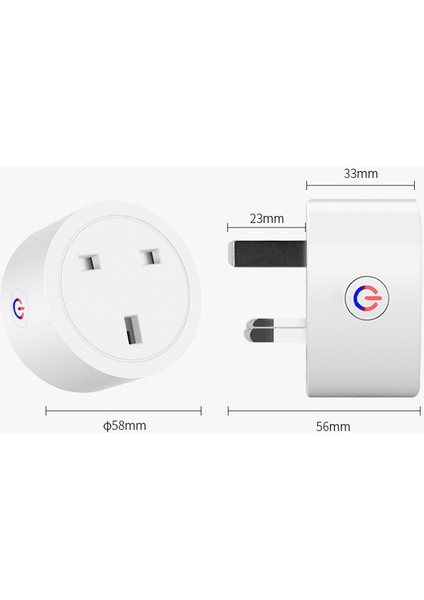 20A Tuya Akıllı Soket Wifi 3pin Adaptörü Ev Ingiltere Fişi (Yurt Dışından) fiyatları