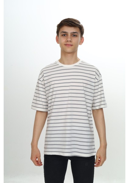 Unisex Çocuk Çizgili Tişört