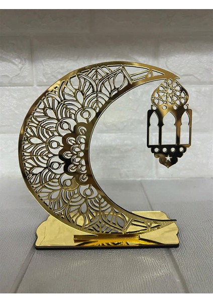 - Ramazana Özel Pleksi Gold Mumluk 16 cm Nrmsa