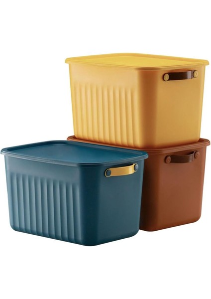 Rom Adet Düzenleyici Kapaklı Kutu, Dekoratif Saklama Kutusu, Organizer (Mix-1, 15 Litre) Romshp