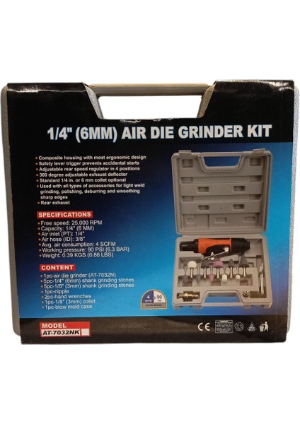 AT-7032FK Pnömatik Küçük Taşlama Makinesi (Aksesuarlı) fiyatları