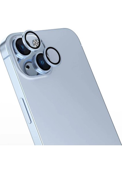 Apple iPhone 16 Plus Klcr Cl-15 Parmak Izi Bırakmayan Anti-Reflective Kamera Lens Koruyucu-Mavi
