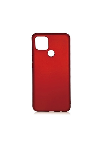 Oppo A15S Kılıf Klcr Premier Silikon Kapak-Kırmızı
