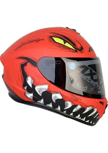 Draken Forza B5 Matt Red Full Face Motosiklet Kaskı