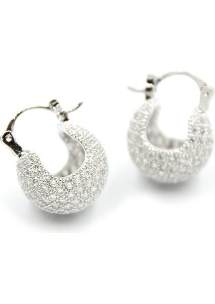 Taşlı Top Küpe - Gümüş fiyatları