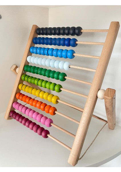 Ahşap Eğitici Abaküs Büyük Boy Montessori Oyuncak