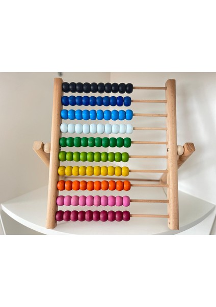 Ahşap Eğitici Abaküs Büyük Boy Montessori Oyuncak