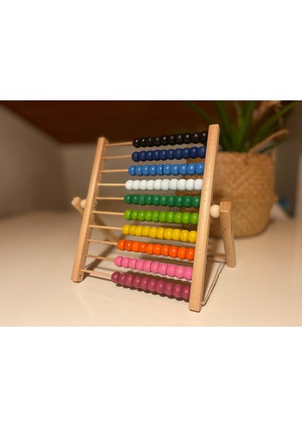 Ahşap Eğitici Abaküs Büyük Boy Montessori Oyuncak