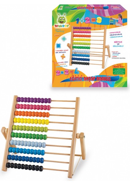 Ahşap Eğitici Abaküs Büyük Boy Montessori Oyuncak