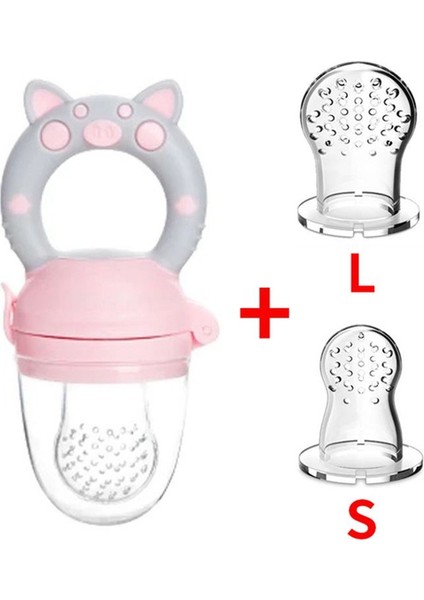 Silikon Bebek Meyve Besleyici Bebek Emziği Gıda Sebze Kabı Emzik Bebek Nibbler Diş Kaşıyıcı + Kapak Bebek Emzik Emzik (Yurt Dışından)