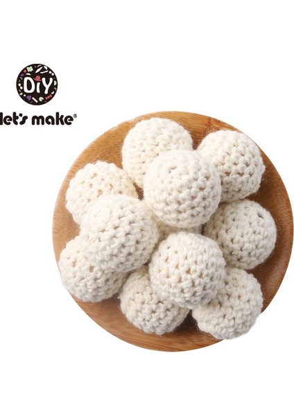 10 Adet 20MM Ahşap Boncuk Tığ Işi Boncuk Diş Kaşıyıcı Oaganicbebek Diş Kaşıyıcıları Bpa Ahşap Kendin Yap Küçük Çubuk Bebek Diş Kaşıyıcı Oyuncağı (Yurt Dışından)