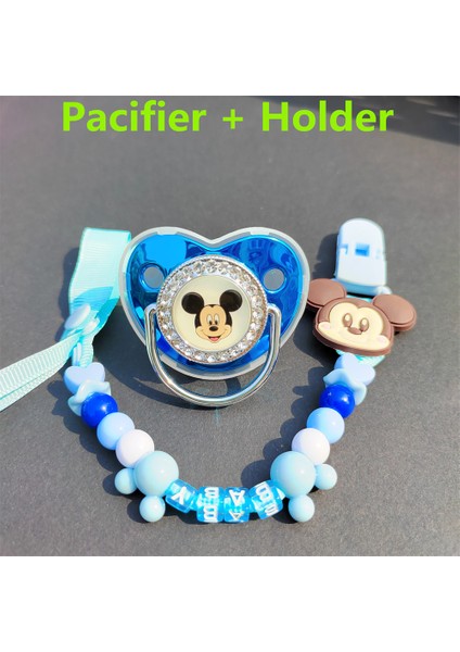 Disney Mickey Mouse Bebek Emziği Boncuklu Emzik Klipsi Bling Bpa Içermeyen Silikon Sahte Emzik Yenidoğan Emziği Benzersiz Hediye (Yurt Dışından) fiyatları
