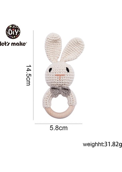 Hadi Bebek Oyuncakları Yapalım Tığ Işi Hayvan Çıngırak Ahşap Halka Oyuncaklar Ahşap Diş Kaşıyıcı Bpa Içermeyen Çıngırak Amigurumi Çocuk Oyuncakları Bebek Hediyesi Özel (Yurt Dışından)