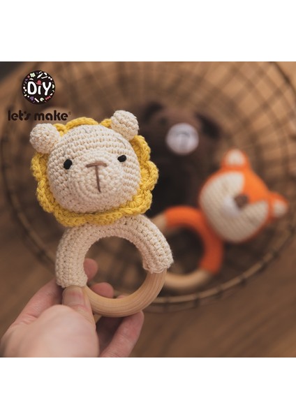 Hadi Bebek Oyuncakları Yapalım Tığ Işi Hayvan Çıngırak Ahşap Halka Oyuncaklar Ahşap Diş Kaşıyıcı Bpa Içermeyen Çıngırak Amigurumi Çocuk Oyuncakları Bebek Hediyesi Özel (Yurt Dışından)