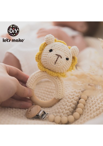 Hadi Bebek Oyuncakları Yapalım Tığ Işi Hayvan Çıngırak Ahşap Halka Oyuncaklar Ahşap Diş Kaşıyıcı Bpa Içermeyen Çıngırak Amigurumi Çocuk Oyuncakları Bebek Hediyesi Özel (Yurt Dışından)