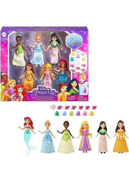 Luxury HLW91 Disney Prenses Bebekleri 6'lı Set 1 Adet