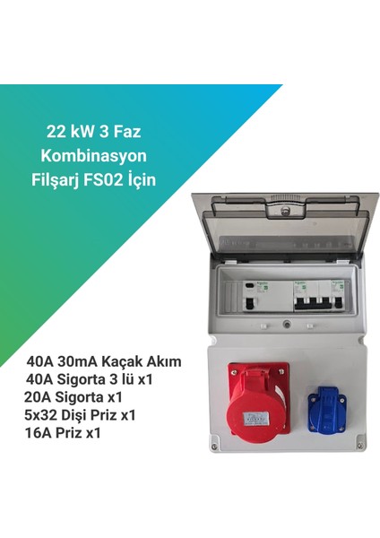 Filşarj 22 Kw 3 Fazlı Trifaze Kombinasyon Kutusu