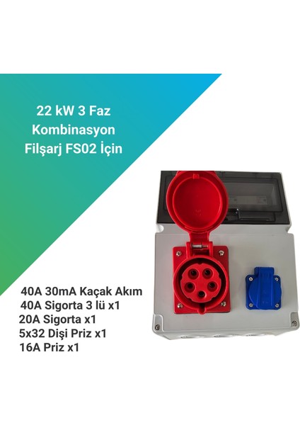 Filşarj 22 Kw 3 Fazlı Trifaze Kombinasyon Kutusu