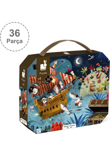 Luxury Janod 36 Parça Çantalı Puzzle - Hazine Avı 1 Adet