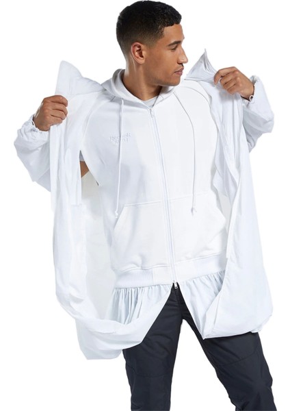R X Juun.J Windbrea Beyaz Unisex Ceket