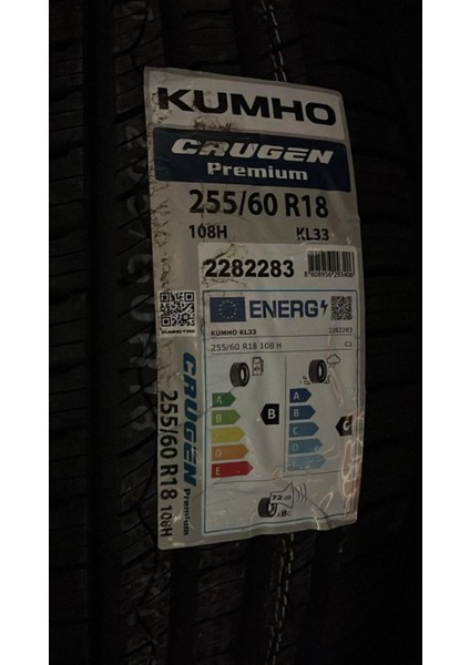 255/60R18 Crugen Premıum 108H KL33 2025 Üretim Yaz Lastiği