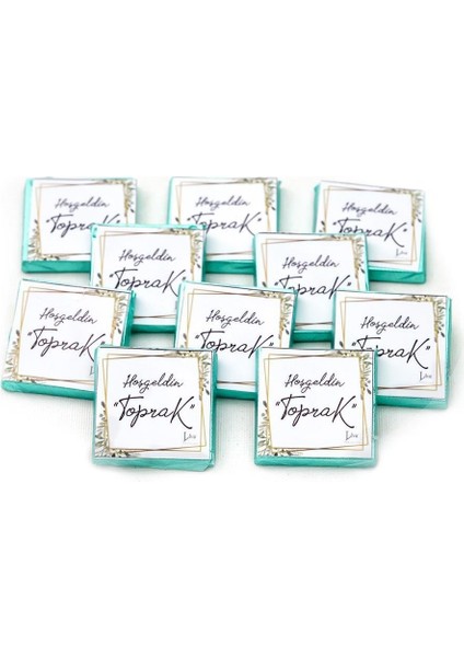 Erkek Bebek Çikolatası Dökme Yaldızlı Mavi (400 Adet Napoliten Çikolata)