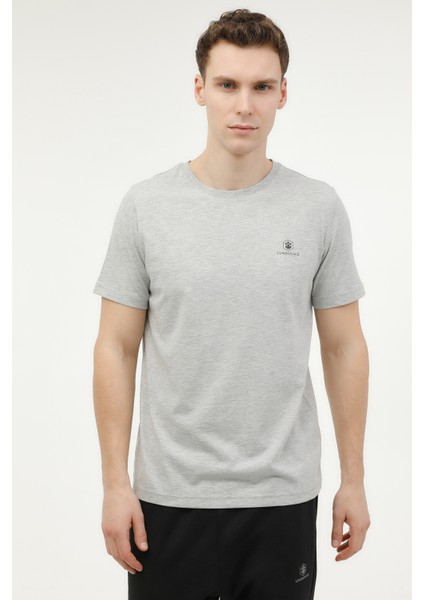 M-CT102 Bsc C Nk T-Sh 3fx Gri Melanj Erkek Kısa Kol T-Shirt
