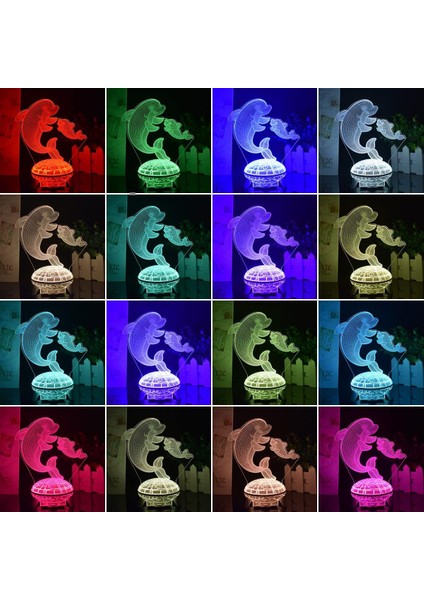 Yunus 7/16 Renk Uzaktan Kumanda + Dokunmatik Yatak Odası Masa Lambası Hayvan USB Küçük 3D LED Lamba Ev Dekor Lambası Çocuk Yetişkin Doğum Günü/noel Hediyesi Yunus Oyuncağı (Lav Tabanı) (Yurt Dışından) fiyatları