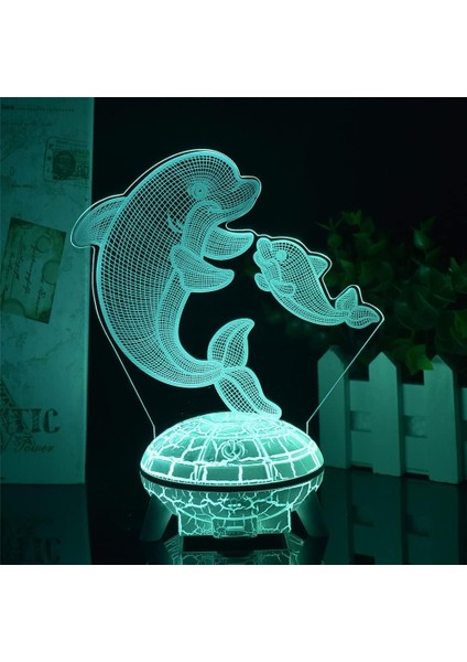 Yunus 7/16 Renk Uzaktan Kumanda + Dokunmatik Yatak Odası Masa Lambası Hayvan USB Küçük 3D LED Lamba Ev Dekor Lambası Çocuk Yetişkin Doğum Günü/noel Hediyesi Yunus Oyuncağı (Lav Tabanı) (Yurt Dışından) modelleri