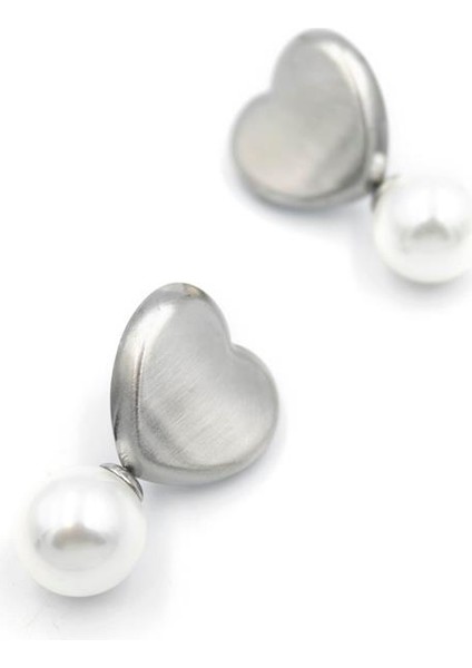 Inci Kalp Küpe - Gümüş