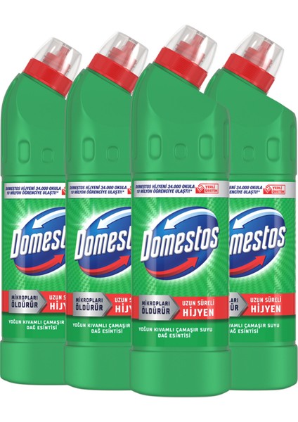 Yoğun Kıvamlı Çamaşır Suyu Dağ Esintisi 750 ml X4