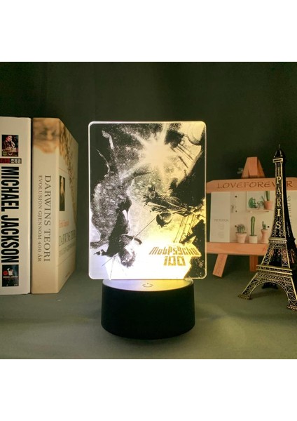 Mob Psycho 100 Anime 3D Boy Için 16 Renk Kız Odası Dekor Illusion LED Lamba USB Manga Arataka Reigen Şekil Uygun Çocuklar Hayranlar Yılbaşı Hediyeleri (Yurt Dışından) modelleri