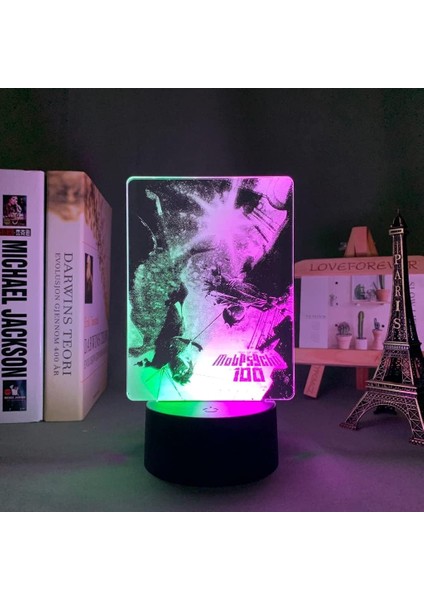 Mob Psycho 100 Anime 3D Boy Için 16 Renk Kız Odası Dekor Illusion LED Lamba USB Manga Arataka Reigen Şekil Uygun Çocuklar Hayranlar Yılbaşı Hediyeleri (Yurt Dışından) fırsatları
