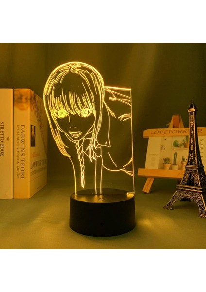 3D LED Illüzyon Işığı, Akrilik 3D Dekoratif Ortam Pencere Işığı, 3D Dışa Aktarma Kısılabilir 3D LED Anime Elektrikli Testere Adam Wrangler Yatak Odası Dekorasyonu Çocuk Birth (Yurt Dışından)