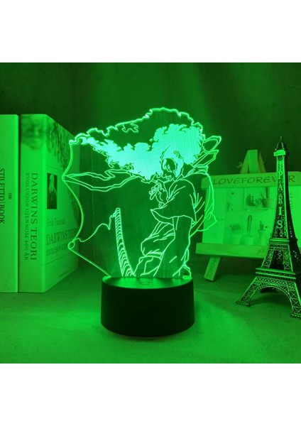 Anime Afro Samuray Diriliş Figürü 3D Çocuklar Hayranları Için, Uzaktan Kumanda ile Değişen 16 Renk, Çocuk Odası Dekoru, Şekil Manga Illusion LED Oyuncak Lamba Kız Erkek Noel Hediyeleri (Yurt Dışından) fırsatları