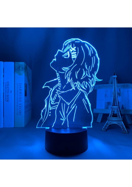 Anime Tokyo Ghoul 3D Lamba Juuzou Suzuya Yatak Odası Dekoru Için Doğum Günü Hediyesi LED Juuzou Masa Işıkları Çocuklar Için Doğum Günü Hediyeleri, Ev Dekorasyonu 7 Renk Pxjd (Yurt Dışından)