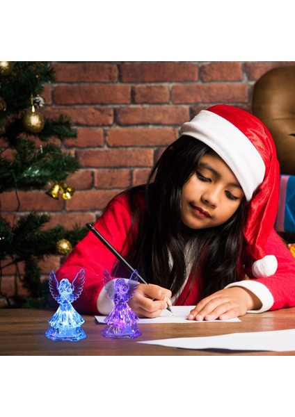 LED Melek Figürleri Renk LED Melek Lambası, Renkli Bahçe Melek Başucu Işık Bahçe Dekor Pırıltılı 3D Işıklı Melek Heykelcik Masa Süsleme Doğum Günü 2 Adet Mini Başucu Işıkları (Yurt Dışından) fırsatları
