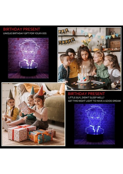 Sevimli Saiki K Anime Karakterinin Felaket Yaşamı 3D LED Optik Illüzyon Uyku Uzaktan Kumandalı 7 Renk Yatak Odası Dekoru Masa Lambası Çocuklar Için Doğum Günü Noel Hediyeleri Erkek Kız (Yurt Dışından) indirimleri