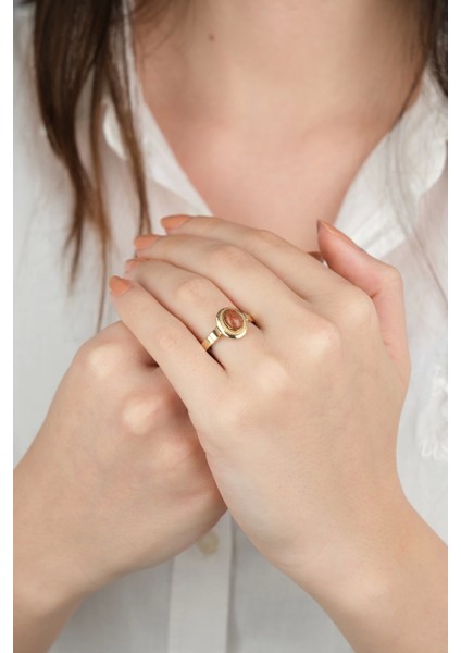 14 Ayar Altın Küçük Kumtaşı Yüzük 872