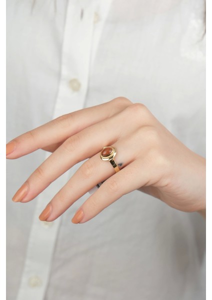 14 Ayar Altın Küçük Kumtaşı Yüzük 872 modelleri