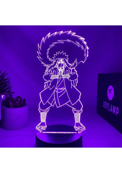 Japon Anime Figürü Itachi Uchiha Kakashi Jiraiya Lambaları 3D Optik Illusion Gece Işığı Lambası Hediye LED Noel Doğum Günü Yatak Odası Dekoru Parti Hediyeleri Boys 8-12 (16 Renk) (Yurt Dışından)